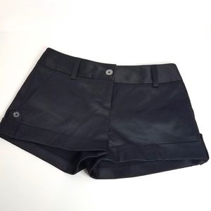 Express Dressy Shiny Black Shorts Shimmer Size 2